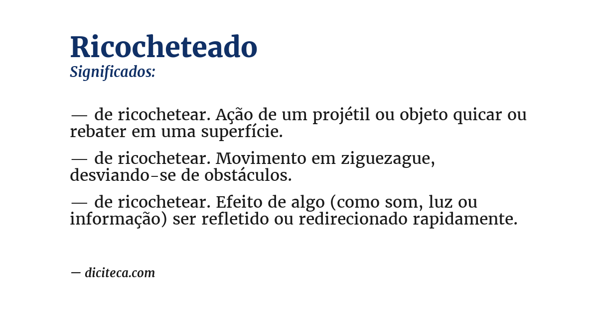 Significado de ricocheteado