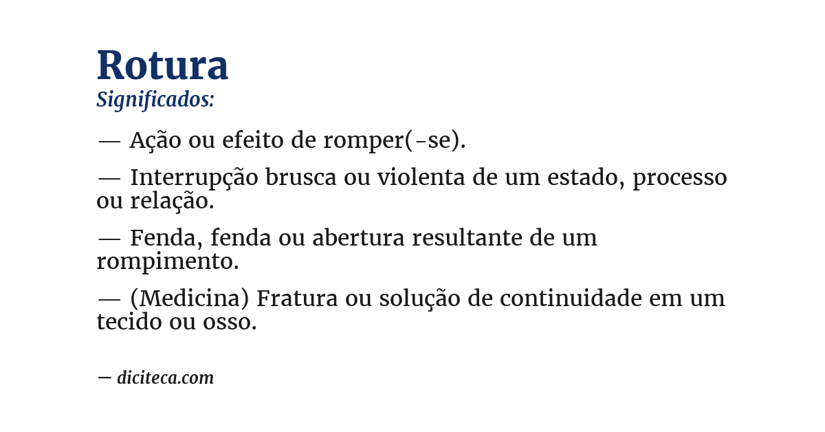 Significado de rotura