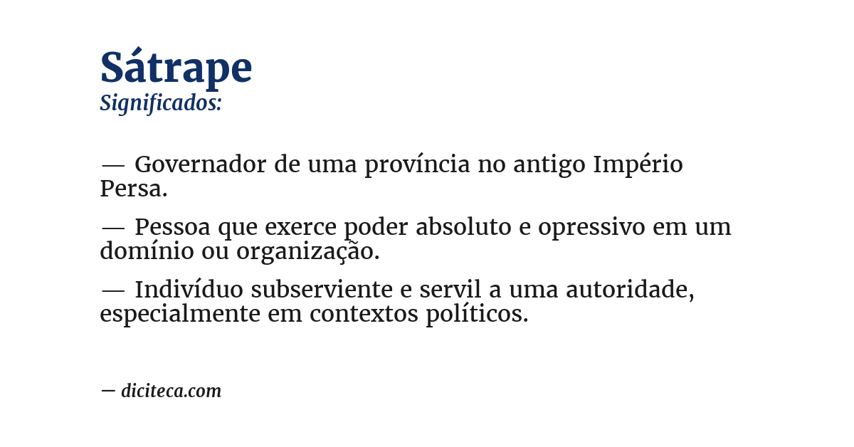 Significado de sátrape