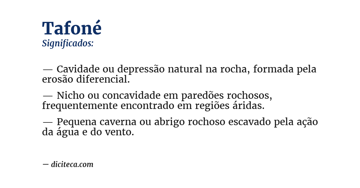 Significado de tafoné