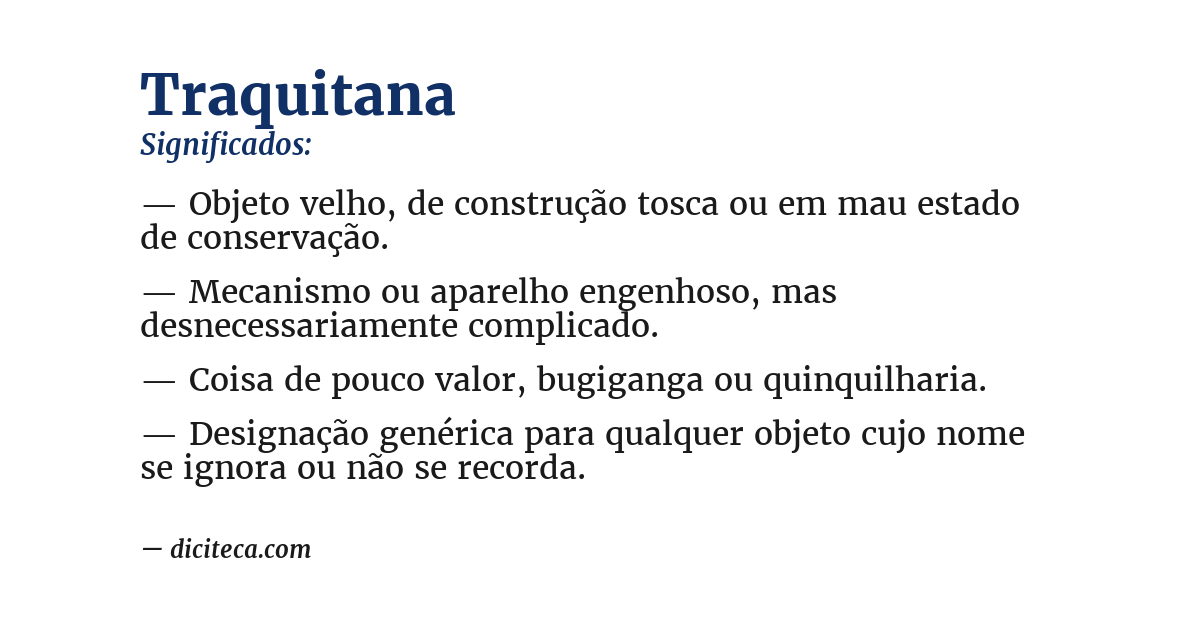 Significado de traquitana