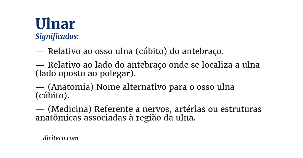 Significado de ulnar