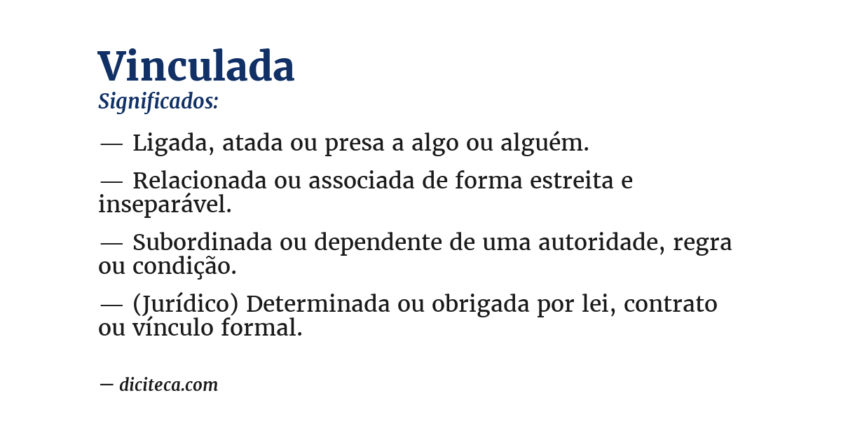 Significado de vinculada