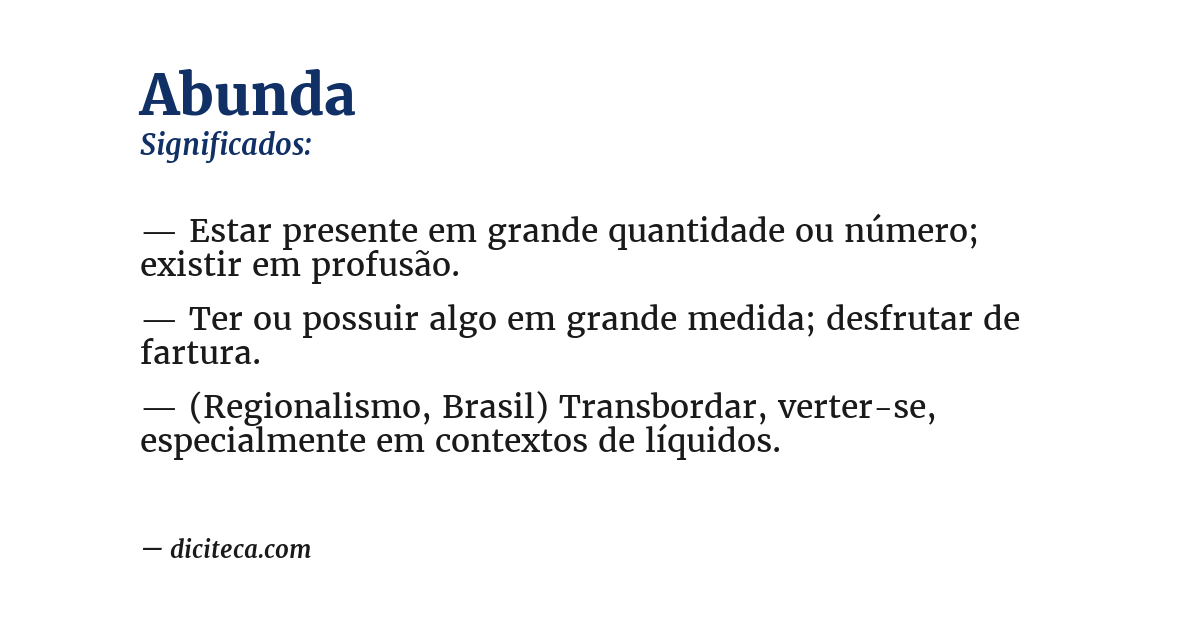 Significado de abunda