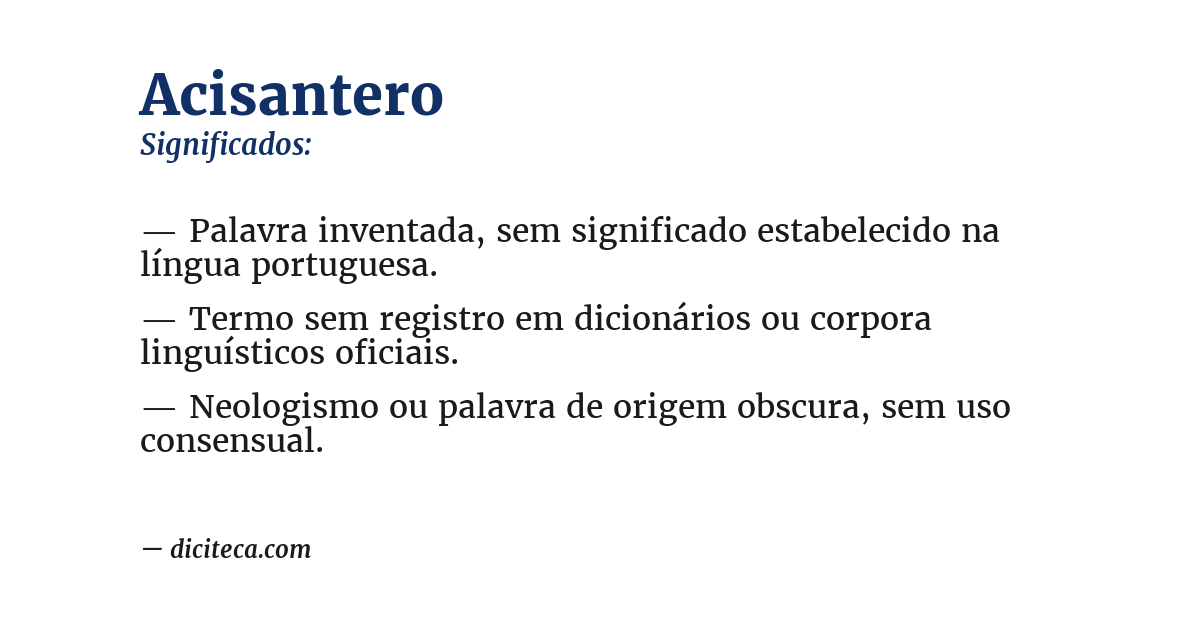 Significado de acisantero