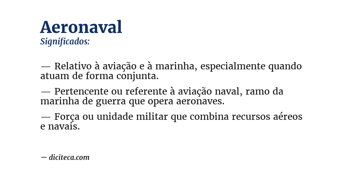 Significado de aeronaval