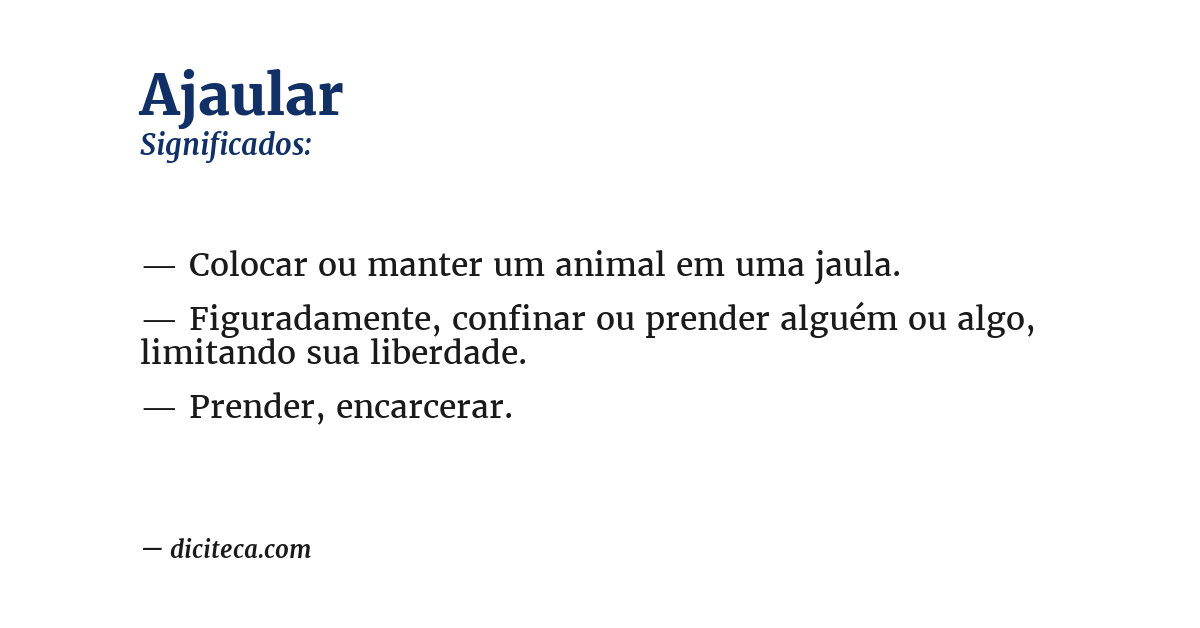 Significado de ajaular