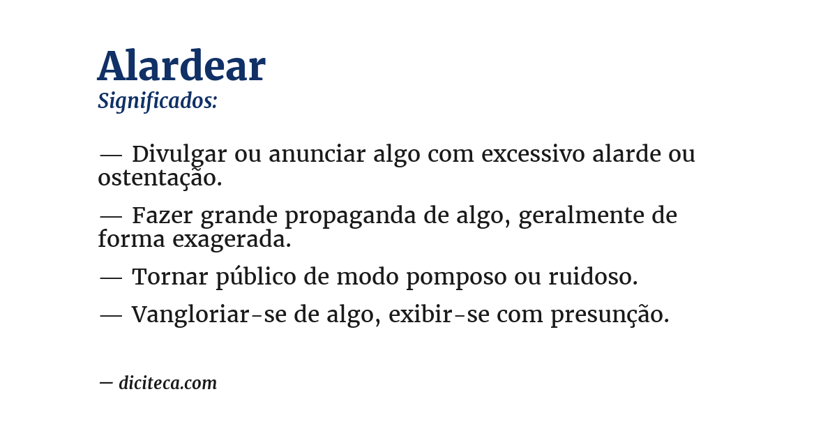 Significado de alardear