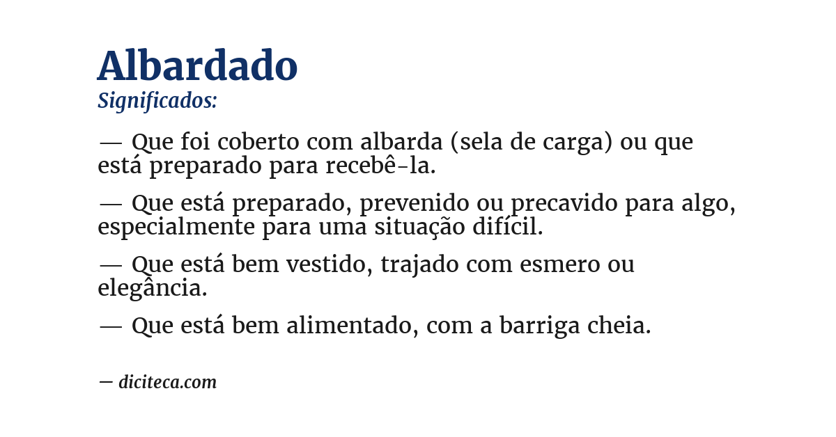 Significado de albardado
