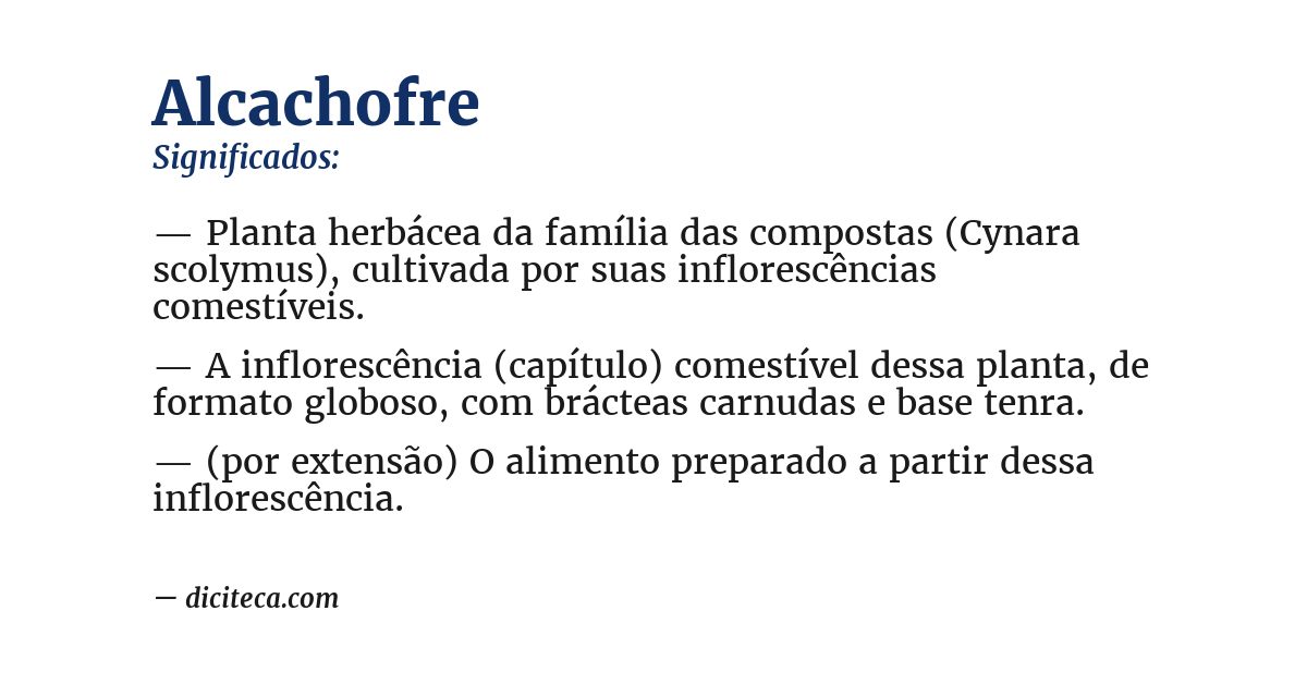 Significado de alcachofre