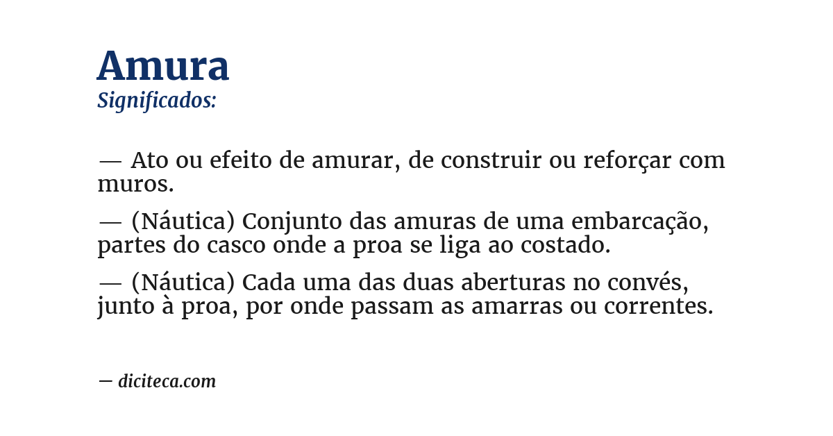 Significado de amura