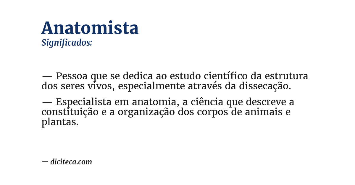 Significado de anatomista