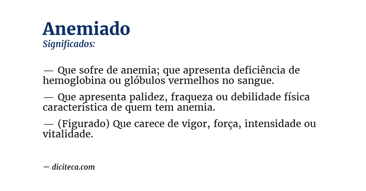 Significado de anemiado