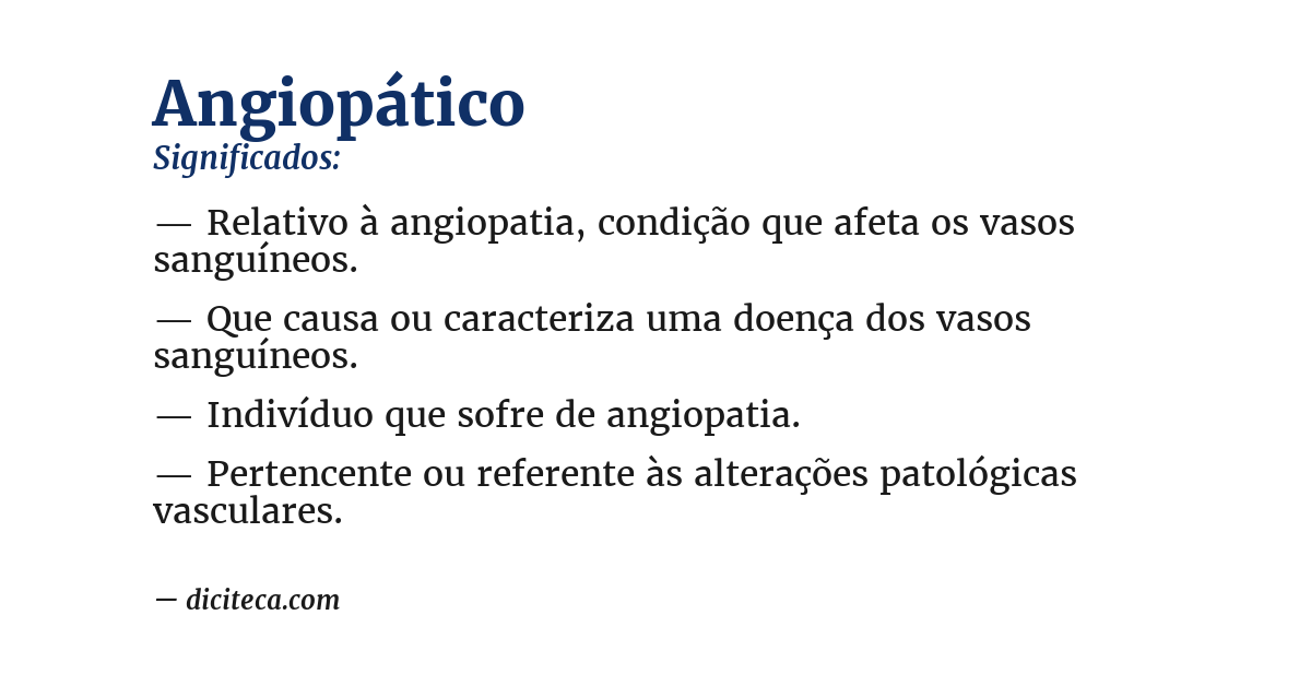 Significado de angiopático