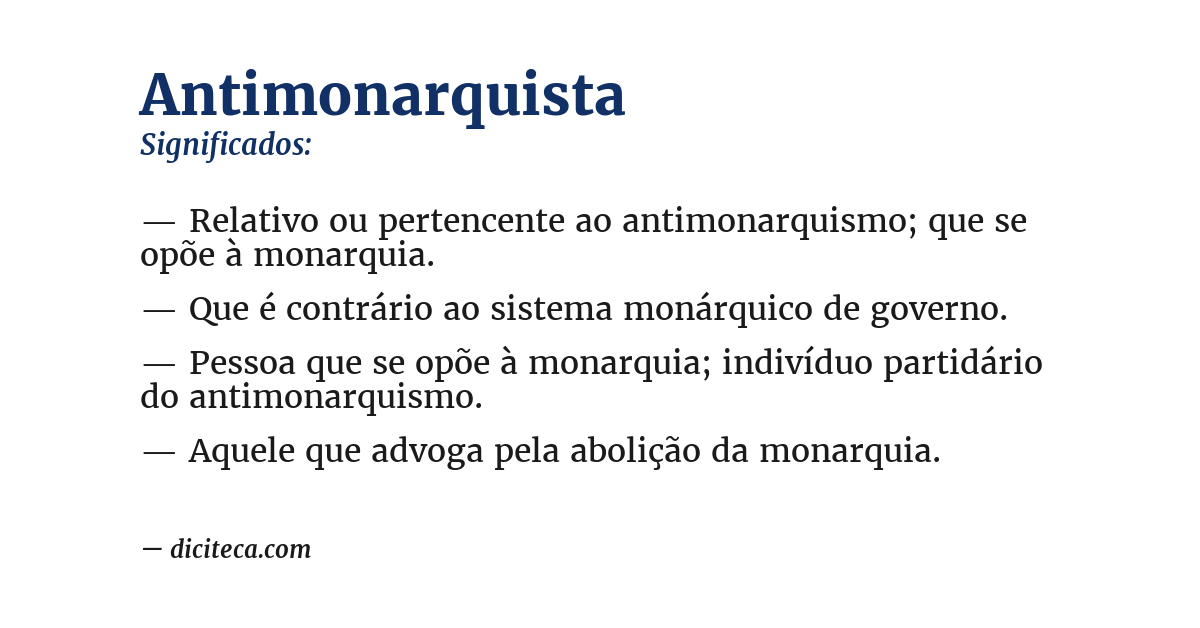 Significado de antimonarquista