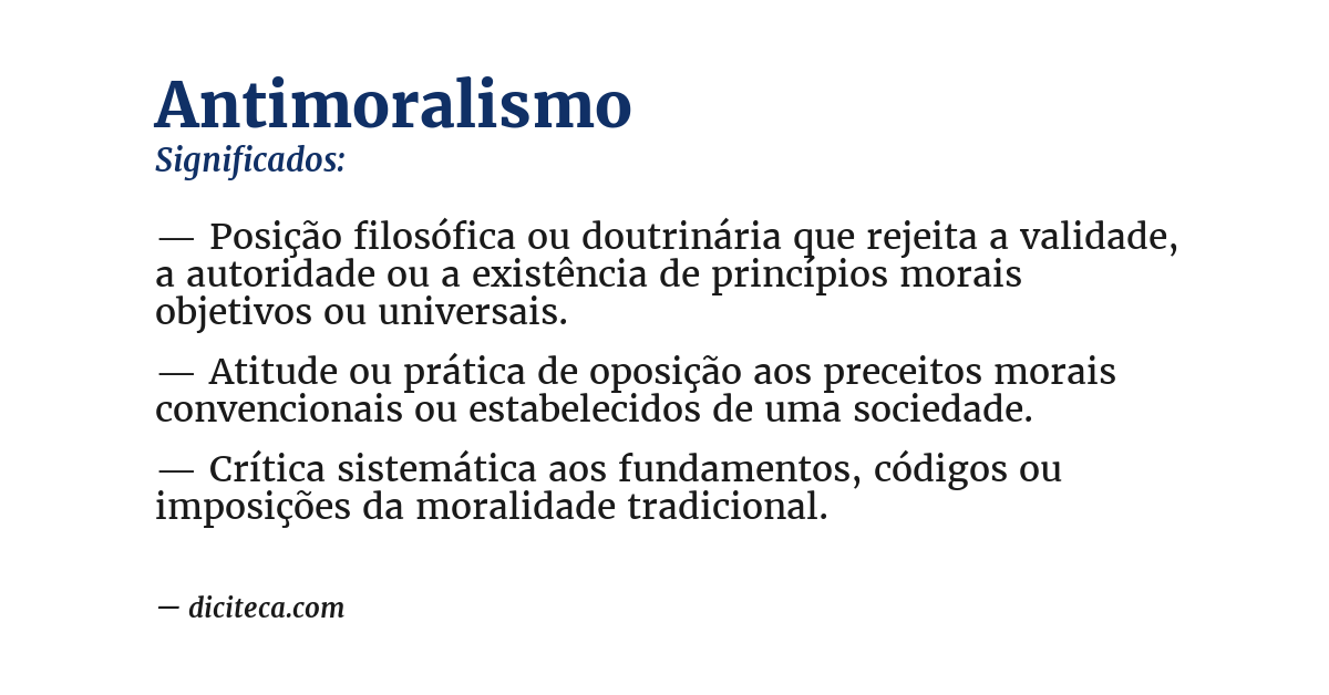 Significado de antimoralismo