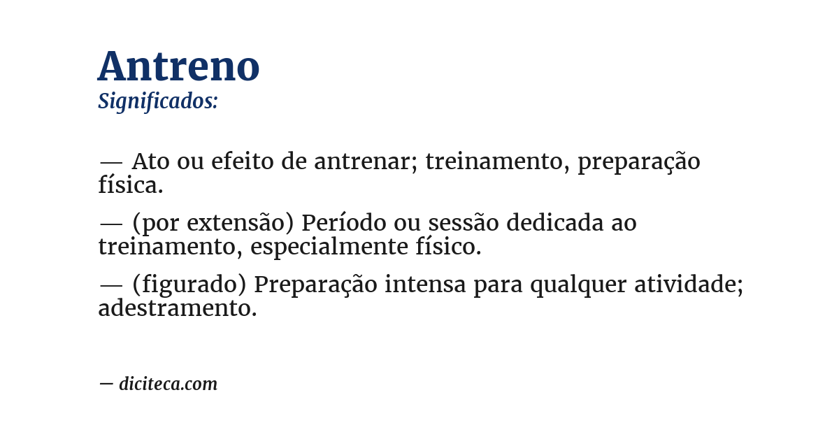 Significado de antreno