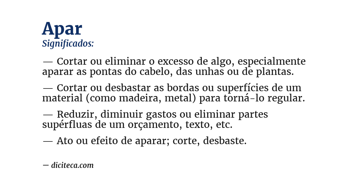 Significado de apar