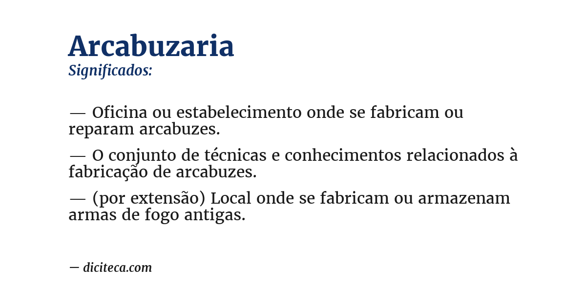 Significado de arcabuzaria