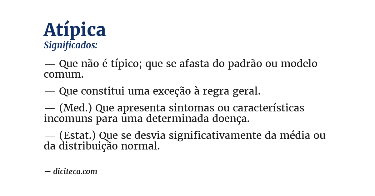 Significado de atípica