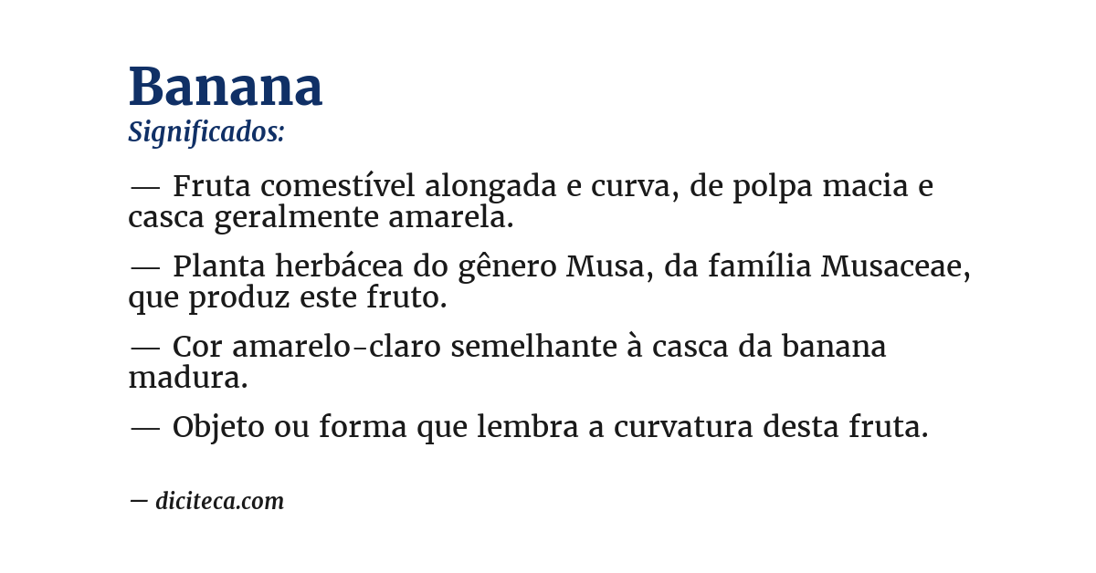 Significado de banana