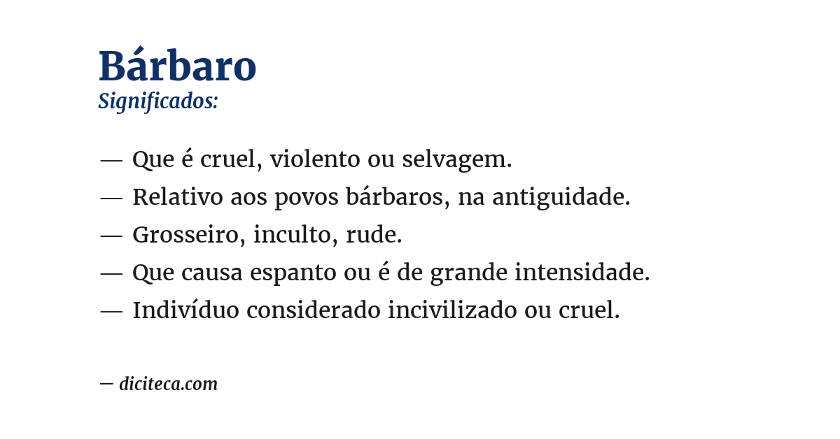 Significado de bárbaro
