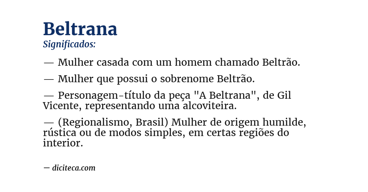 Significado de beltrana
