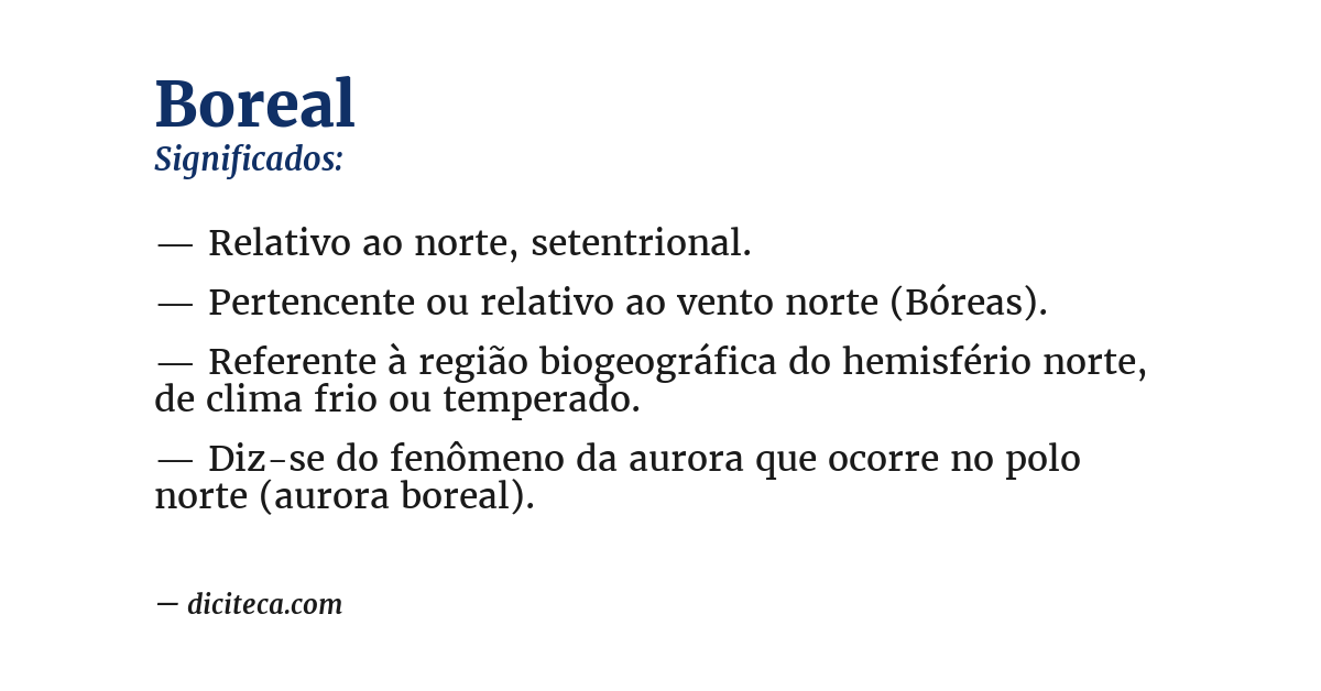 Significado de boreal