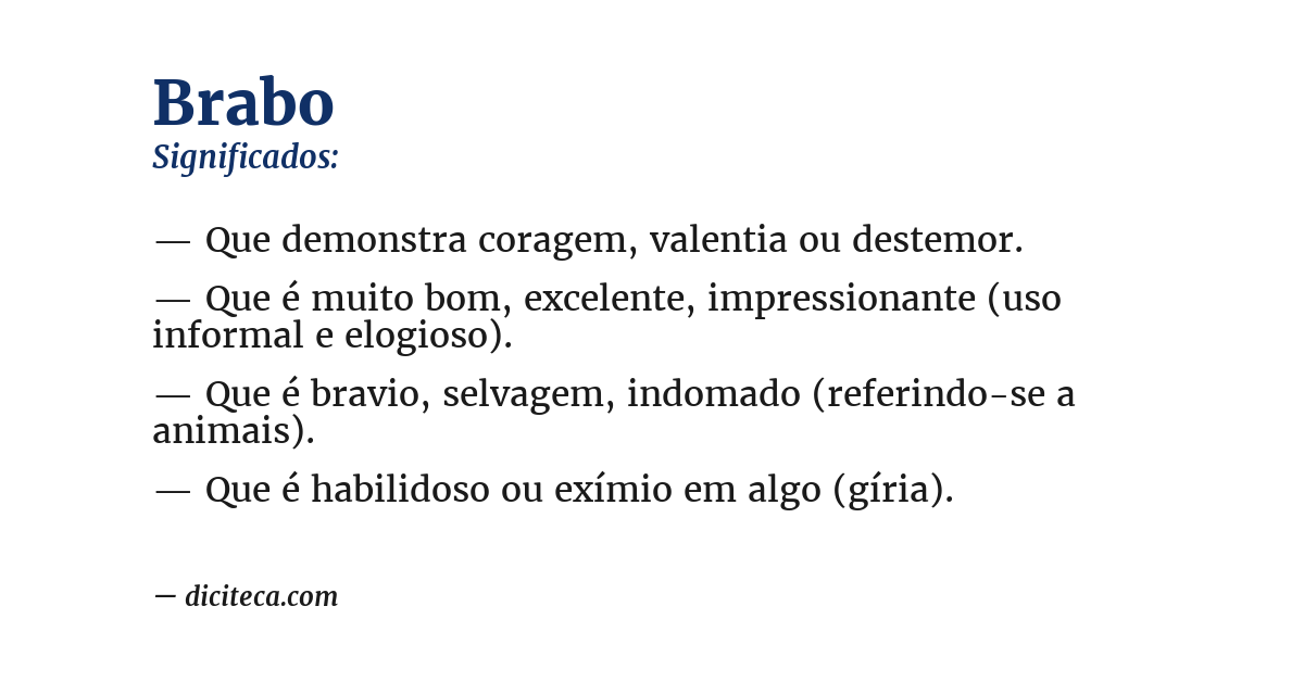 Significado de brabo
