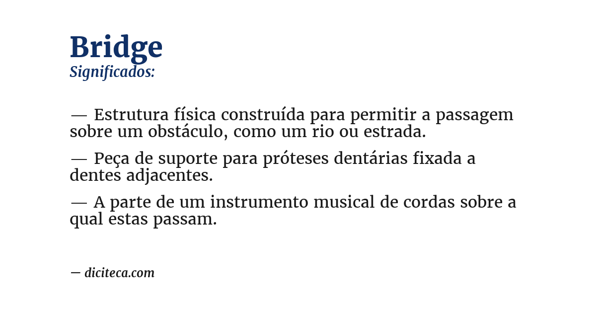Significado de bridge
