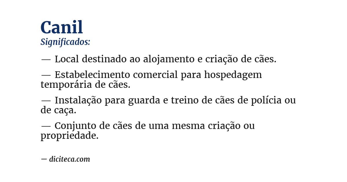 Significado de canil