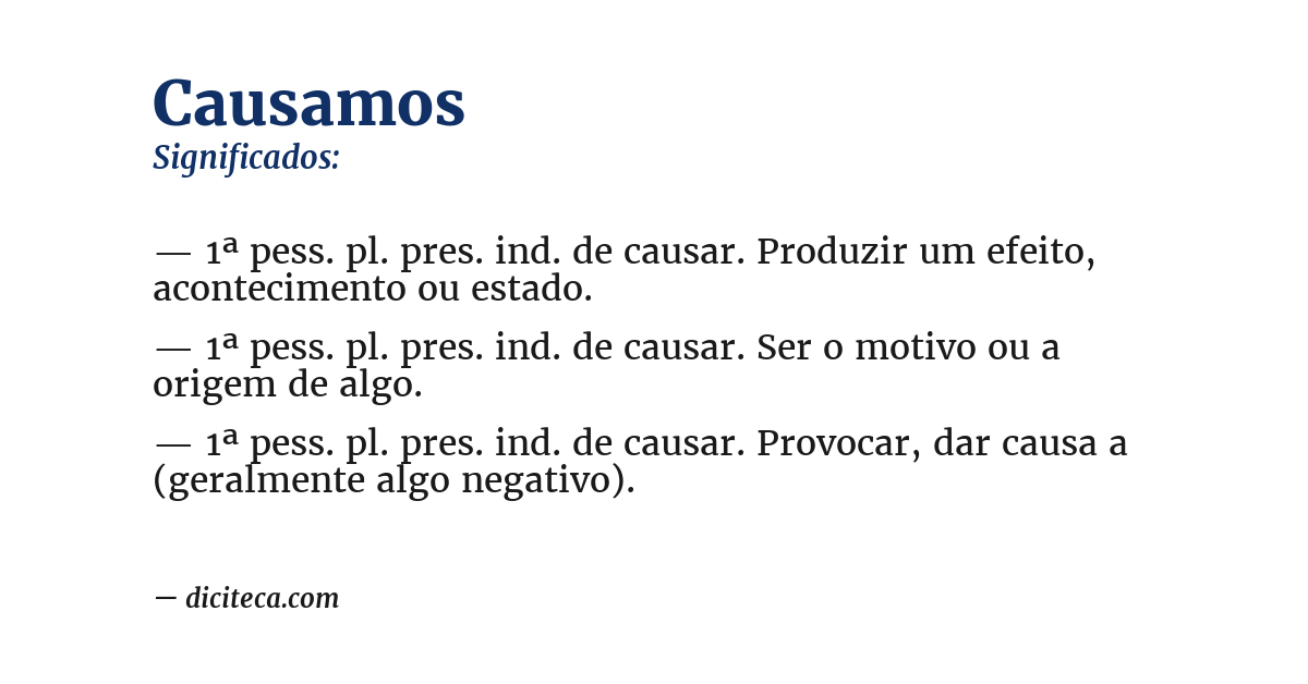 Significado de causamos