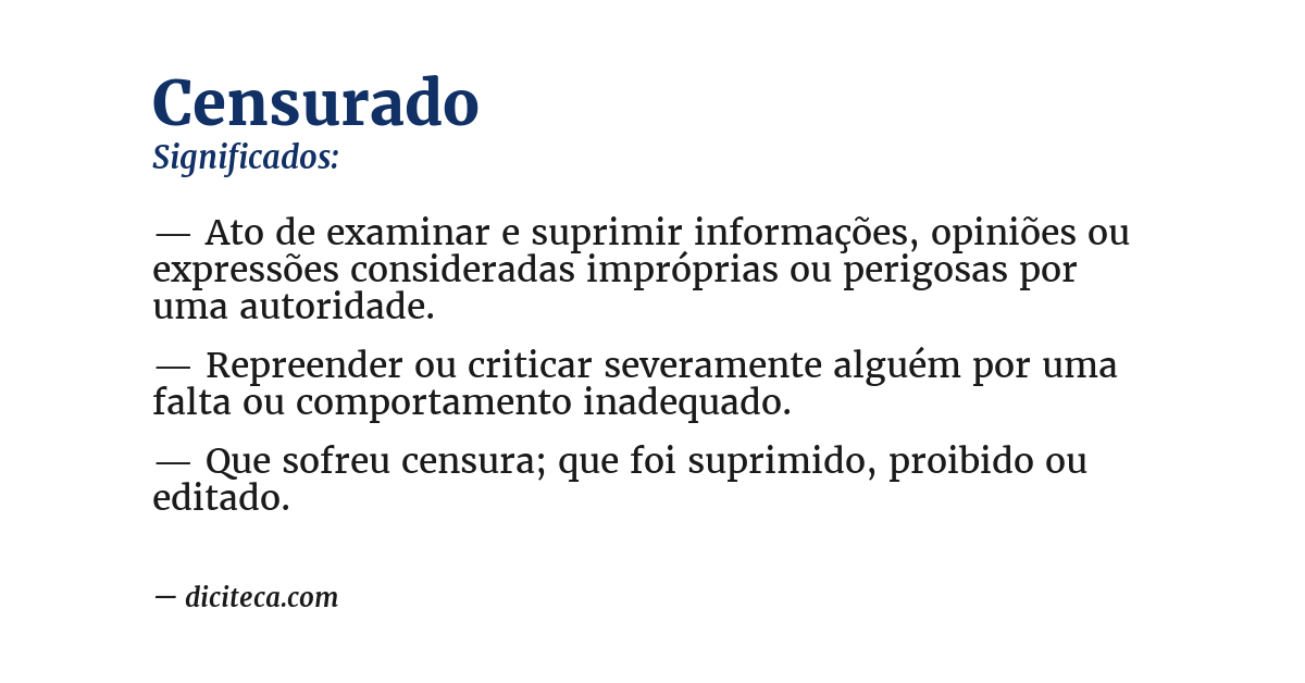 Significado de censurado