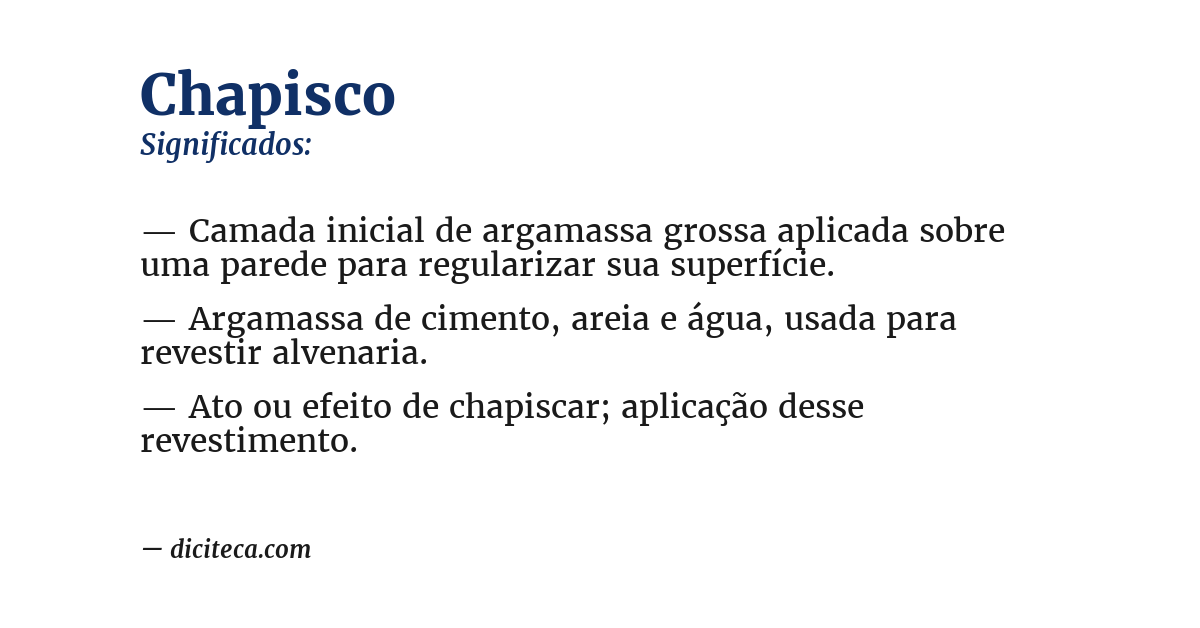 Significado de chapisco