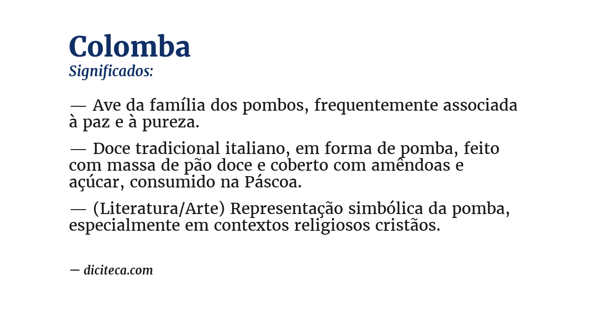 Significado de colomba