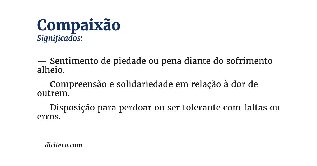 Significado de compaixão