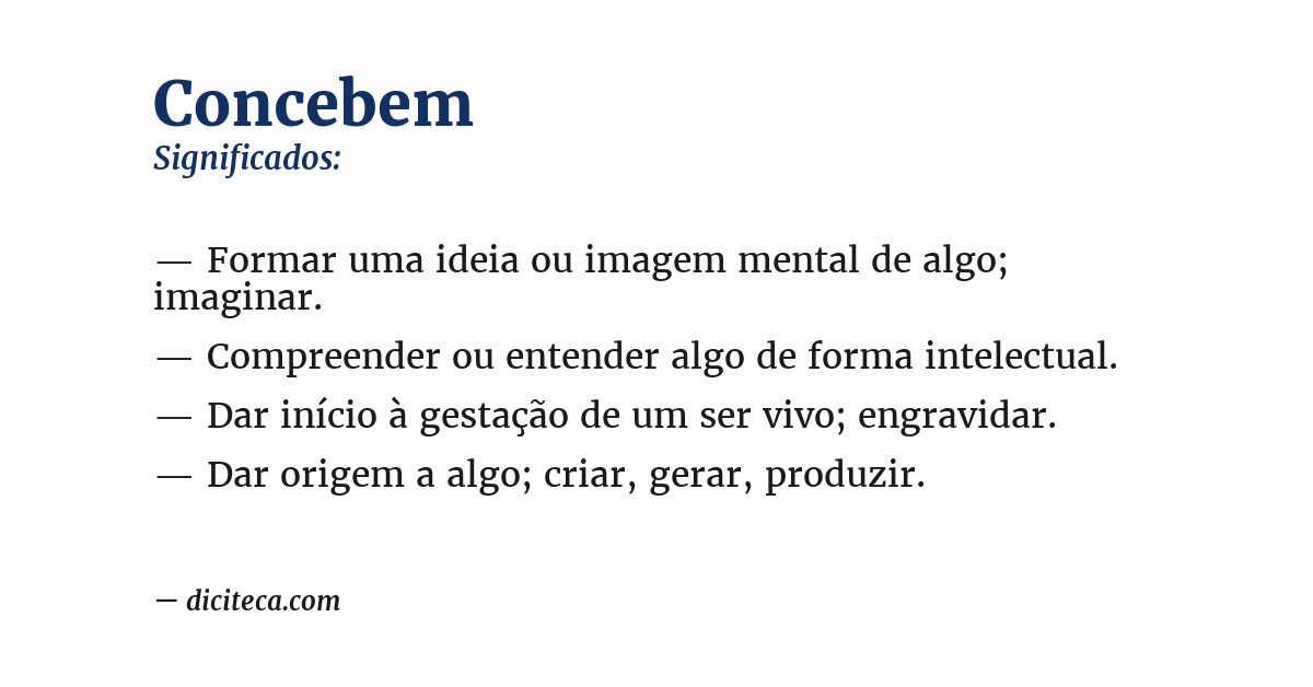 Significado de concebem
