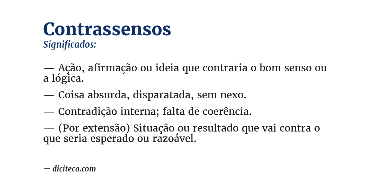 Significado de contrassensos