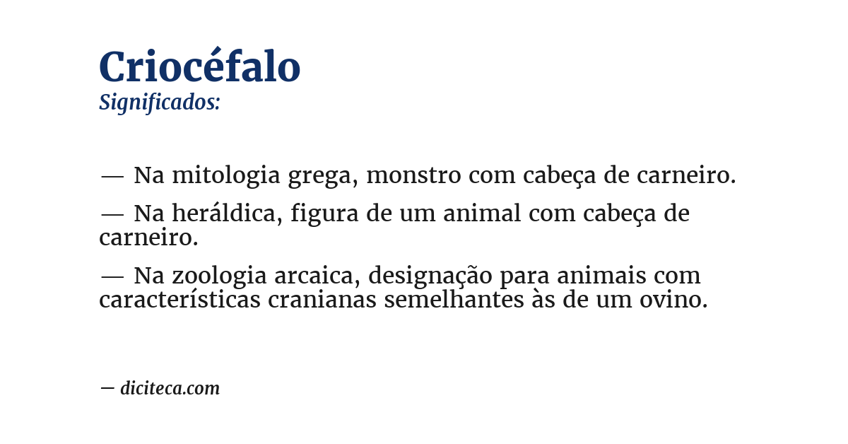 Significado de criocéfalo