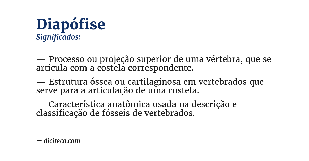 Significado de diapófise