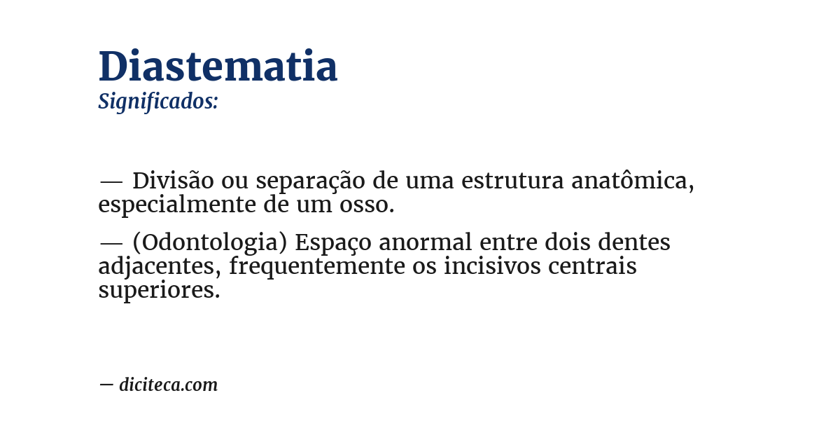 Significado de diastematia