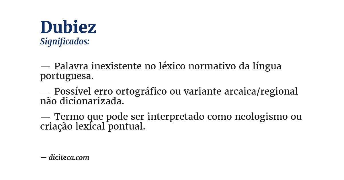 Significado de dubiez