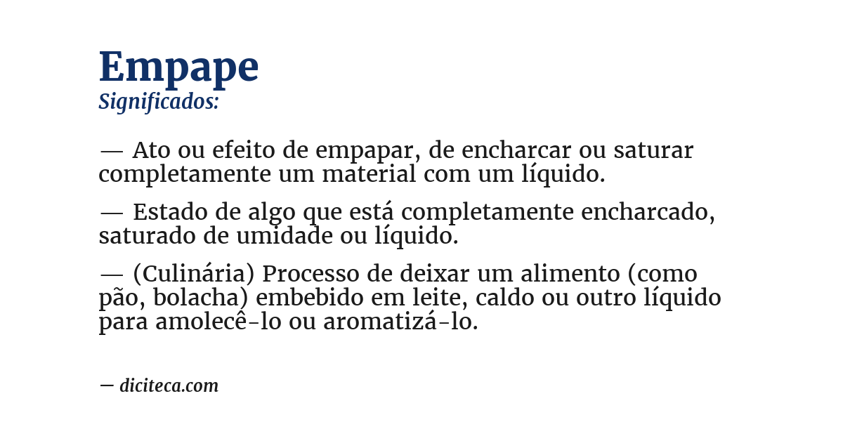 Significado de empape