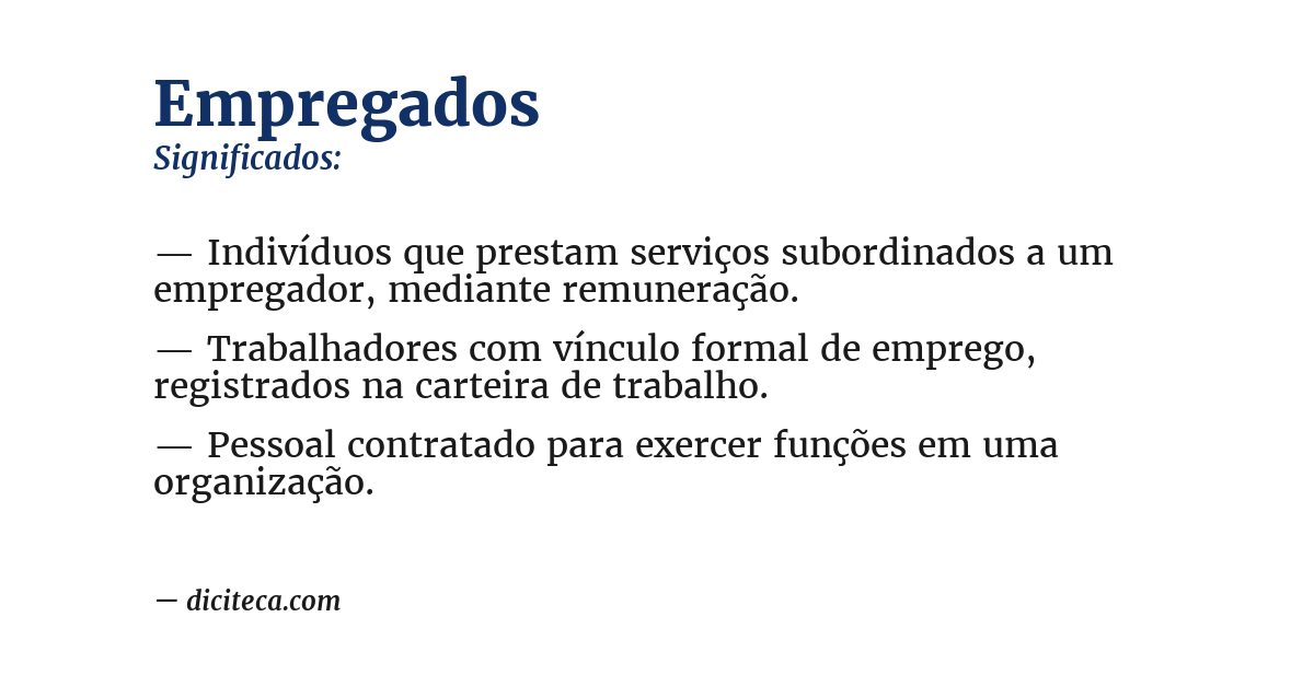 Significado de empregados