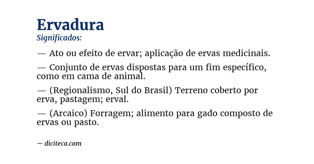 Significado de ervadura