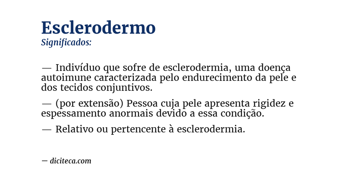 Significado de esclerodermo