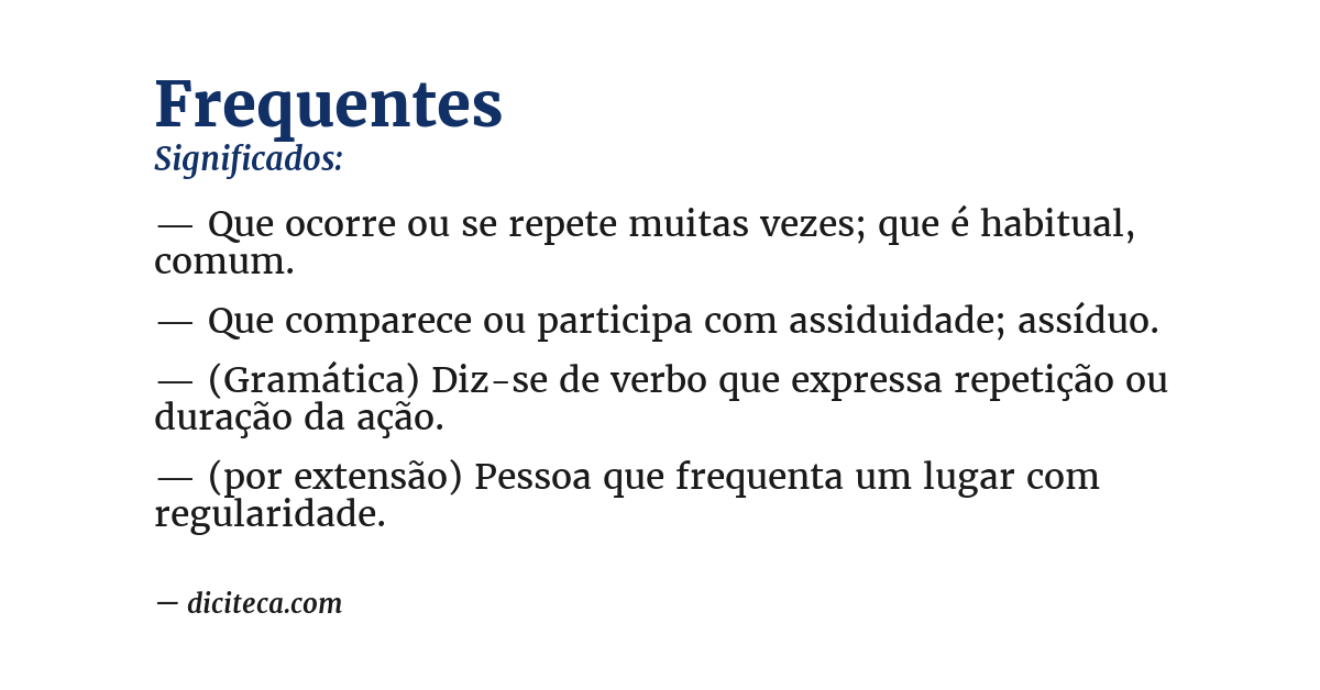 Significado de frequentes