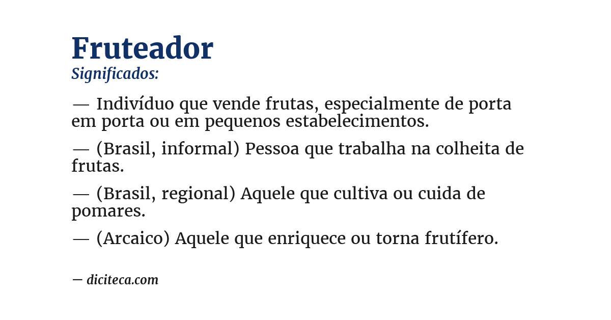 Significado de fruteador