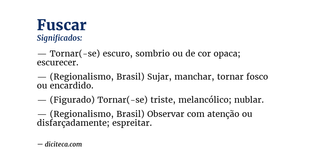 Significado de fuscar