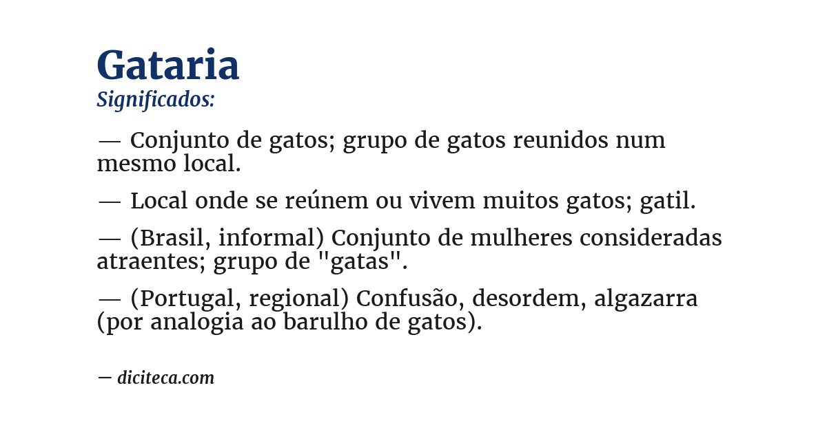 Significado de gataria